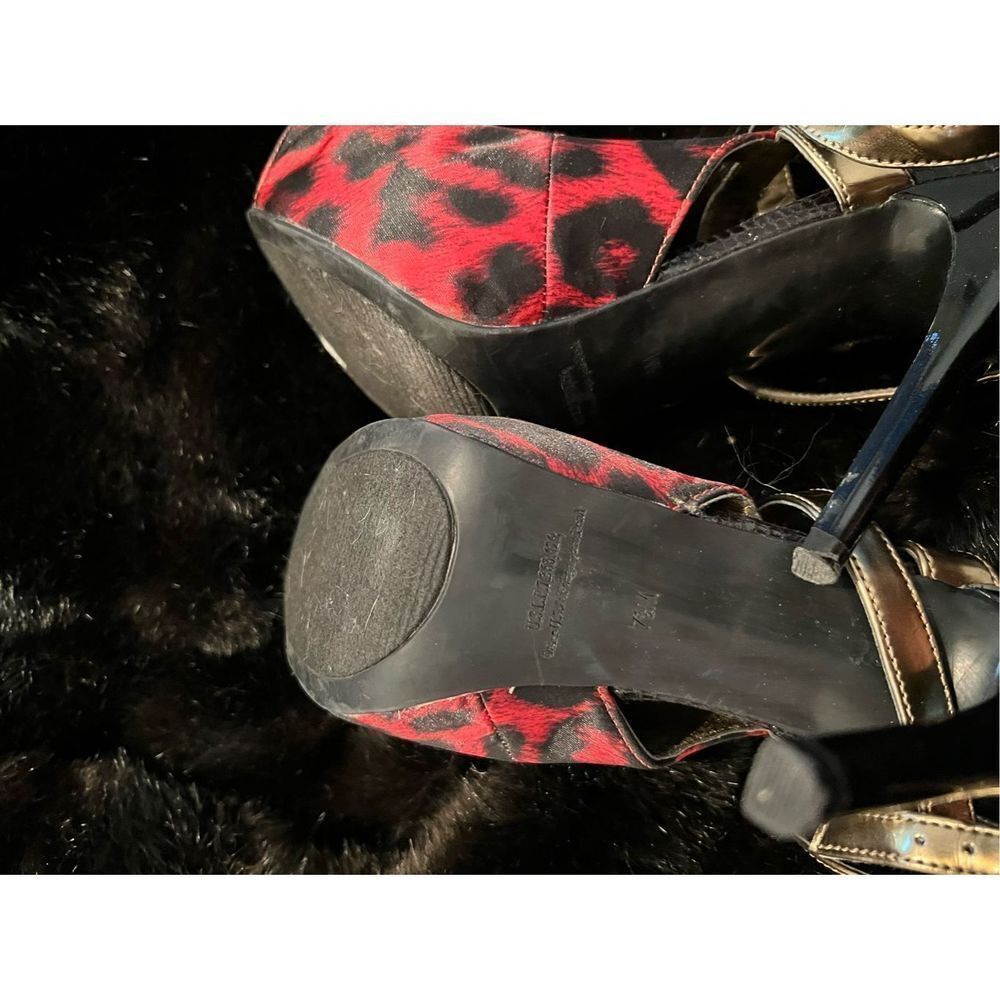 Guess Animal Print, Cheetah Ruby Red High Heels S… - image 3